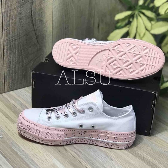 NWT Conv&Miley Ctas Lift OX White Pink Dogwood W - Picture 6 of 7